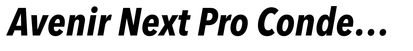 Avenir Next Pro Condensed Bold Italic